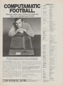 1971 Computamatic Games - Electronic Football - Vintage Magazine Print Ad Photo - Picture 1 of 2