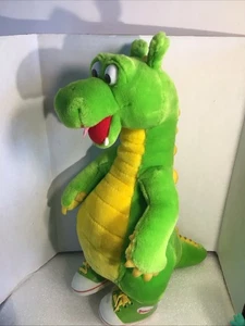 The Adventures of DUDLEY the Dragon 14 Zoll grün Plüschtier Stofftier 1994 stehend - Bild 1 von 6