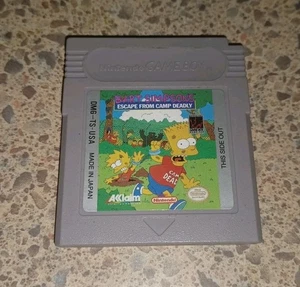 Bart Simpson's: Escape From Camp Deadly (Nintendo Game Boy, 1991) Probado ¡Bonito!!  - Imagen 1 de 3