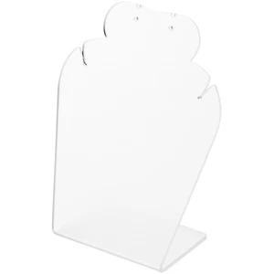 Plymor Frosted Acrylic Necklace/Earring Combo Display, 4.625" W x 3" D x 5.25" H - Picture 1 of 3
