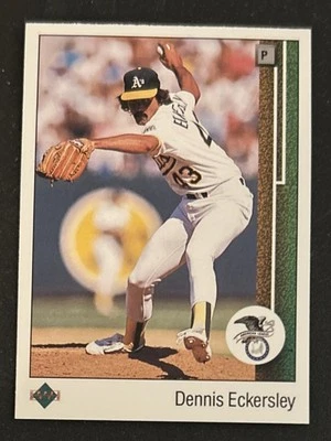 Tarjeta de béisbol 1989 Upper Deck Dennis Eckersley ALCS MVP 664 A’s Salón de la fama ¡En muy buena condición centrada! Foto 1 de 2