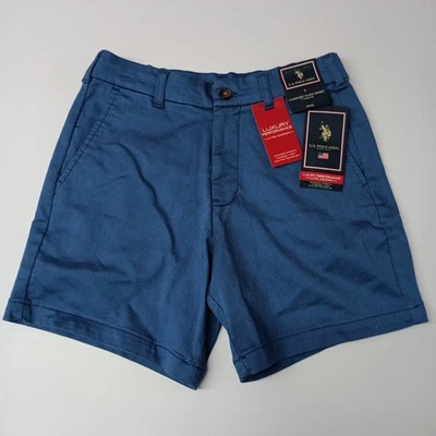 Pantalones Cortos U.S. Polo Assn Confort Cintura Frente Plano Para Hombre Talla S Pequeña Tienda Azul Foto 1 de 4