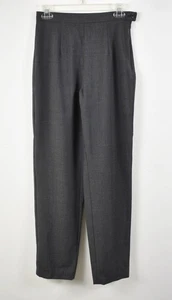 Vintage ANN TAYLOR Charcoal Gray Stretch Wool High-Rise Tapered Ankle Pants 4/6 - Picture 1 of 4