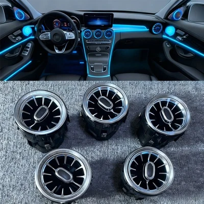 Fits For Mercedes Benz C Class W205 GLC X253 Air Vent LED Ambient Light 64 Color - Image 1 of 4