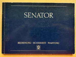 Opel Senator B Betriebsanleitung 8.1987 - Picture 1 of 3