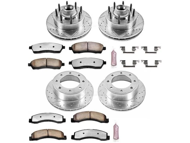 Pastilha de freio dianteiro e traseiro e kit de rotor para 2000-2002 Ford Excursion 2001 QY886GN - Imagem 1 de 1