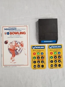 PBA Bowling (Intellivision, 1980) Cart, Manual & 2 Overlays TESTED - Picture 1 of 2