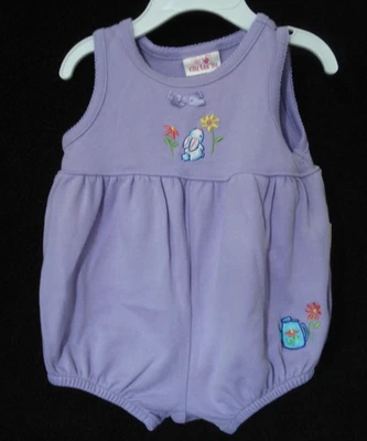 Mameluco Burbuja Púrpura Carter De Colección Aplicado Flores de Conejo Talla 0-3 Meses Foto 1 de 4