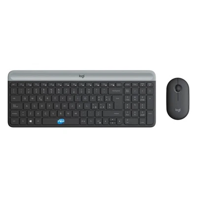 Logitech MK470 Kit Mouse And Keyboard Wireless Wifi Layout Italian - Black - Image 1 of 4