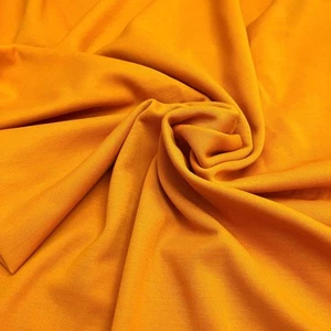 Vintage Fabric 3 Yards Orange Yellow Poly Solid Stretch Heavyweight 68 in width - Picture 1 of 7
