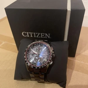 Citizen Attesa Eco-Drive Radio-Controlled Watch AT8145-59E Super Titanium - Picture 1 of 12