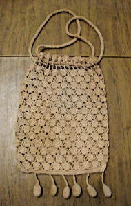 Vintage Crochet-look Small Purse with Draw String Handle - Picture 1 of 3