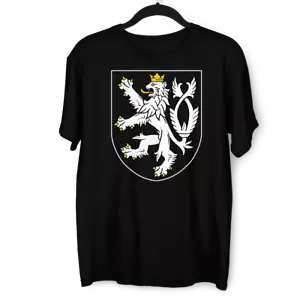 T-shirt collo ceco equipaggio politico Lo stemma della Repubblica Ceca - Foto 1 di 9
