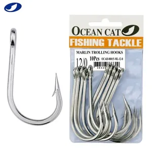 OCEAN CAT Marlin Assist Trolling Bait Hooks Stainless Steel Saltwater Fishing - Picture 1 of 14