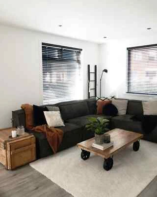 industrial low Coffee Table with Wheels Solid Mango Wood living room  - Image 1 of 4