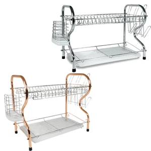 Better Chef 16" 2-Level Chrome-Plated R-Shaped Dish Rack Holding up to 18 Dishes - Picture 1 of 11