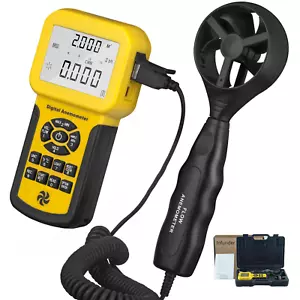 Anemómetro Medidor de velocidad del viento de flujo de aire de mano Medidor de velocidad de flujo de aire Probador Medidor - Imagen 1 de 11