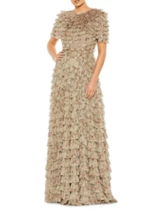 Mac Duggal 8014 - Abito formale con volant manica corta mac duggal $674,00 USD. H - Foto 1 di 9