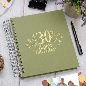 Large 30th Birthday Photo Album Memory Keepsake Gift With Stars - Picture 1 of 17