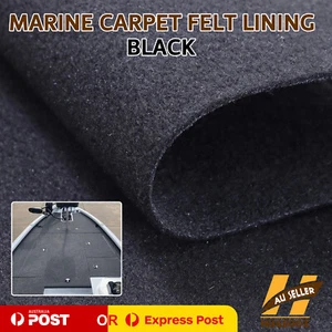 Redo Bass Boat Marine Carpet Black Home Floor Rug Underfelt Sold By Mtr 2M Wide - Picture 1 of 18