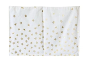 Creative Co-Op XM1653A Cotton Placemats with Gold Stars 19"L x 13"W Set of 4 - Picture 1 of 1