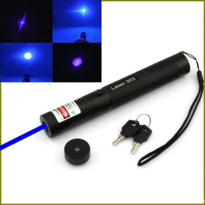 1MW 450nm Blue Laser Pointer Pen Adjustable Focus Visible Beam - Picture 1 of 8