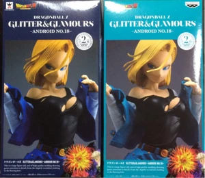 Dragon Ball Super DBZ Android 18 Glitter & Glamours 2 Figure set Banpresto NEW - Picture 1 of 1