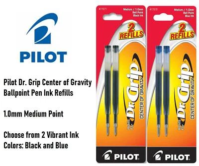 Pilot Dr. Grip Center of Gravity Ballpoint Ink Refills, Medium Point, 3 Packs - Image 1 of 2