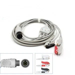 Fit For Welch Allyn Propaq 100/200 Series/CS 3-lead EKG/ECG Cable Clip TPU 6pin - Picture 1 of 4