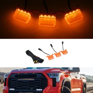 For Toyota Tundra for TRD PRO 2022-2024 2023 AMBER LED FRONT GRILLE LIGHTS KIT - Picture 1 of 7