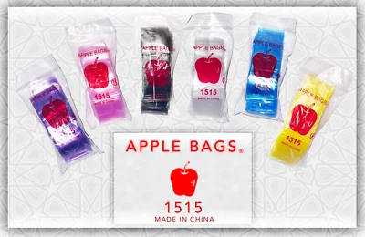 APPLE BAGS - 1515 : 1.5x 1.5  PREMIUM QUALITY & THICKNESS ( 1000PC ) ALL-COLORS - Image 1 of 4