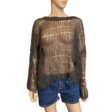 Wildfox White Label Lost Sweater in DBLK (charcoal) Sz XS NWT