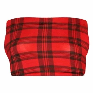 Ladies Plain/Printed Boobtube Strapless Bandeau Elastic Stretch Bra Crop Top - Picture 1 of 36