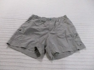 Columbia Shorts Womens Small Brown Cargo Flat Front Zip Pockets Nylon Khaki - Picture 1 of 10