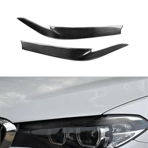 For 2017-2023 BMW G30 530i 540i Headlight Eyebrow Eyelid Cover Carbon Fiber CO - Bild 1 von 8