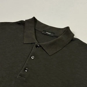Theory Men's Polo Shirt Short Sleeve Cotton Charcoal Color Small - Picture 1 of 10