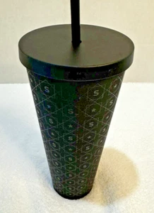 Rare Starbucks Matte Black Finish With Letters Tumbler 2017 Straw 24 oz Cold Cup - Bild 1 von 4
