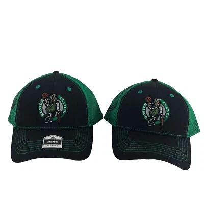 2 NBA Boston Celtics - Gorras de pelota favoritas de los fanáticos para hombre ajustable verde negro sombrero Foto 1 de 4