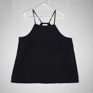 Prologue Camisole Top Women XXL Black Square Neck Halter Flowy Coastal Minimal - Picture 1 of 7