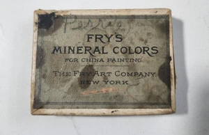 SCATOLA VINTAGE di FRY'S COLORE MINERALE per pittura CINA - FRY ART COMPANY NEW YORK - Foto 1 di 4