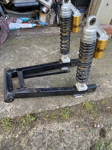 Suzuki GT750 Ohlins rear shock absorbers 31.5 Cm Also Dresda Style Swing Arm - Picture 1 of 10