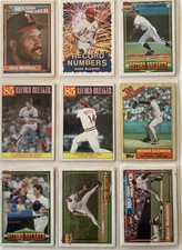 MLB “Record Breakers”/1980’s/90’s. Hall Of Famers & All Time Greats/9 Card Lot