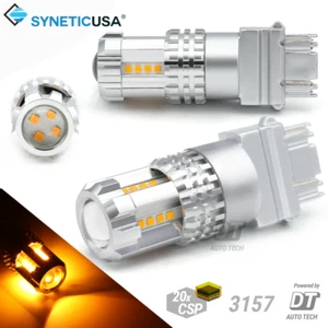 Bombillas de luz amarilla ámbar Syneticusa 3157 LED CSP señal de giro estacionamiento DRL - Imagen 1 de 8