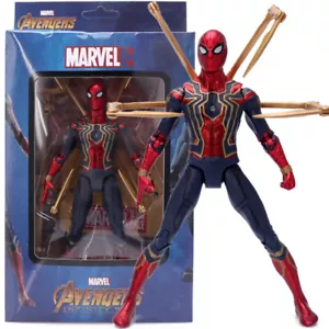 Marvel Avengers Iron Spider Man Handmade Hero Mobile Toy Model Ornament 7“ Doll - Bild 1 von 12