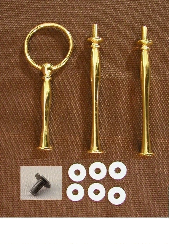 3 tier tidbit, cup cake, serving tray fancy handle, special flat screw & washers - Image 1 of 1