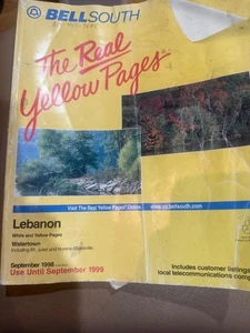 Directorio vintage BellSouth The Real Yellow Pages Lebanon TN 1998-1999 - Imagen 1 de 11