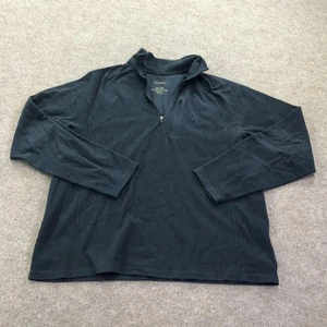 L.L.Bean Sweater Herren Large Navy Fleece Quarter Zip Pullover Outdoor Warm - Bild 1 von 9