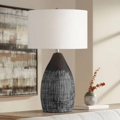 360 Lighting Tabira 28 1/4" High Modern Black Ceramic Table Lamp - Image 1 of 4