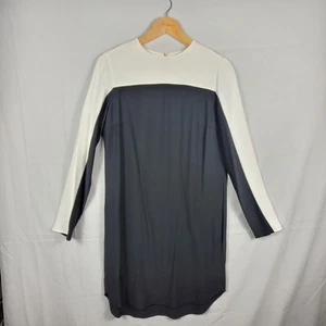 Akris Punto Saks exklusives Etuikleid schwarz creme Colorblock Größe 6 - Bild 1 von 19