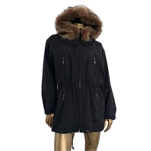 Chaqueta de invierno/esquí parka negra Bogner de colección con capucha de piel de mapache genuina - Imagen 1 de 11